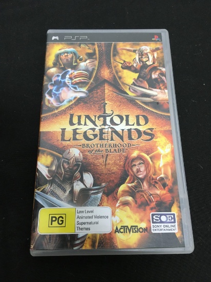 UNTOLD LEGENDS BROTHERHOOD OF THE BLADE Video Game for PSP