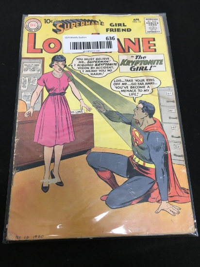 DC Comics SUPERMAN's GIRLFRIEND LOIS LANE NO 16 1960 COMIC BOOK