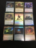 9 Count Lot of Magic the Gathering Gold Symbol RARE FOIL Trading Cards - Unsearched