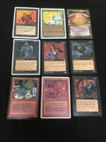 9 Count Lot of Vintage Magic the Gathering Cards - From Rares Box - Unresearched