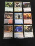 9 Count Lot of Magic the Gathering Gold Symbol Rare Cards from Collection - Unresearched