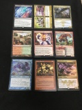 9 Count Lot of Magic the Gathering Gold Symbol Rare Cards from Collection - Unresearched