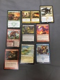 9 Count Lot of Magic the Gathering Gold Symbol Rare Cards from Collection - Unresearched