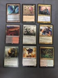 9 Count Lot of Magic the Gathering Gold Symbol Rare Cards from Collection - Unresearched