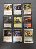 9 Count Lot of Magic the Gathering Gold Symbol Rare Cards from Collection - Unresearched