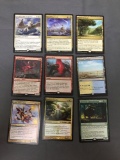 9 Count Lot of Magic the Gathering Gold Symbol Rare Cards from Collection - Unresearched