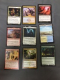 9 Count Lot of Magic the Gathering Gold Symbol Rare Cards from Collection - Unresearched