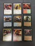 9 Count Lot of Magic the Gathering Gold Symbol Rare Cards from Collection - Unresearched