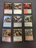 9 Count Lot of Magic the Gathering Gold Symbol Rare Cards from Collection - Unresearched