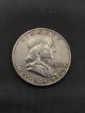 1961-D United States Franklin Silver Half Dollar - 90% Silver Coin from Estate