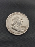 1954-D United States Franklin Silver Half Dollar - 90% Silver Coin from Estate