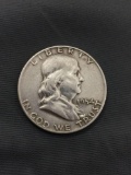 1954-D United States Franklin Silver Half Dollar - 90% Silver Coin from Estate