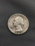 1943 United States Washington Silver Quarter - 90% Silver Coin from Estate