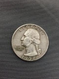 1958-D United States Washington Silver Quarter - 90% Silver Coin from Estate