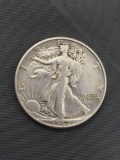 1942 United States Walking Liberty Silver Half Dollar - 90% Silver Coin from Estate