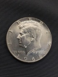 1966 United States Kennedy Silver Half Dollar - 40% Silver Coin from Estate