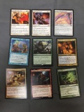 9 Count Lot of Magic the Gathering Gold Symbol Rare Cards from Collection - Unresearched