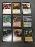 9 Count Lot of Magic the Gathering Gold Symbol Rare Cards from Collection - Unresearched