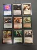 9 Count Lot of Magic the Gathering Gold Symbol Rare Cards from Collection - Unresearched