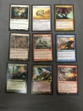 9 Count Lot of Magic the Gathering Gold Symbol Rare Cards from Collection - Unresearched