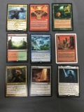 9 Count Lot of Magic the Gathering Gold Symbol Rare Cards from Collection - Unresearched