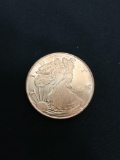 Walking Liberty Style 1 Ounce Copper Rounds