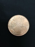 Walking Liberty Style 1 Ounce Copper Rounds