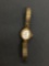 Enicar Designer 20x15mm 10Kt Rolled Gold Bezel Watch w/ Expandable Bracelet