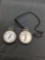 Lot of Two Westclox Designer Stainless Steel Made in the U.S.A. Pocket Watches, One 40mm Round