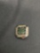Square 12mm Enameled Four H Club Commemorative Sterling Silver Pin