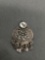 Marsala Designer Round 18mm Diameter East Indian Design w/ Abalone Inlay Sterling Silver Chandelier