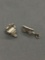 Lot of Two Detailed Sterling Silver Covered Wagon Charms