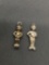 Lot of Nude Figurine Sterling Silver Charms