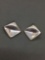 Square 26mm Concave High Polished Pair of Designer Sterling Silver Button Earrings