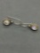 Rope Frame Detailed Oval 7x5mm Moonstone Cabochon Feature Pair of Shepard's Hook Sterling Silver