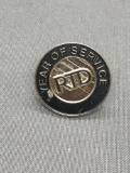 RTD Company 1 Year of Service Round 20mm Commemorative Sterling Silver Pin