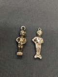 Lot of Nude Figurine Sterling Silver Charms