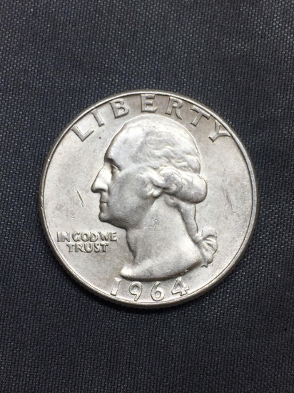 1964-D United States Washington Quarter - 90% Silver Coin