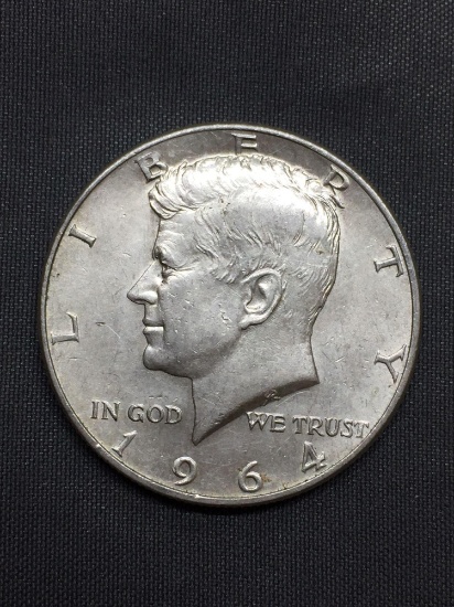 1964-D United States Kennedy Half Dollar - 90% Silver Coin - 0.361 ASW