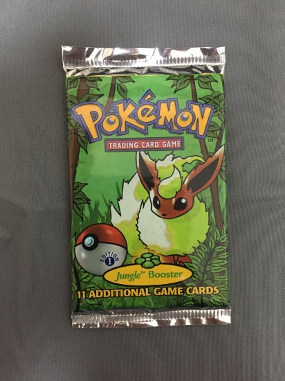 Factory Sealed Pokemon Jungle 1st Edition 11 Card Booster Pack - 20.70 Grams