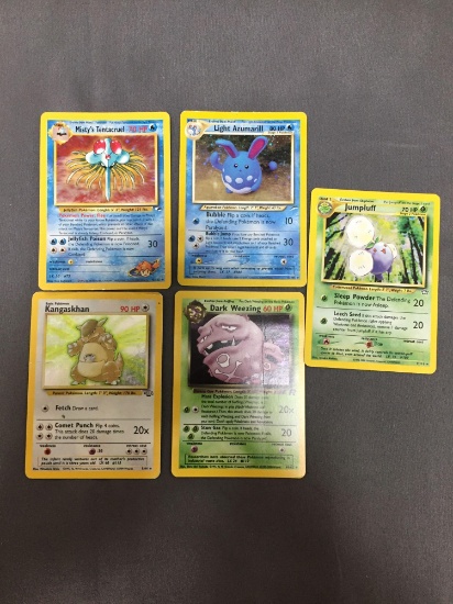 Vintage 5 Count Lot of WOTC Wizards of the Coast POKEMON Holo Holofoil Rare Cards