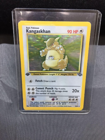 1st Edition Jungle Holo Rare Pokemon Card - Kangaskhan 5/64