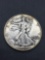 1942 United States Walking Liberty Half Dollar - 90% Silver Coin - 0.361 ASW