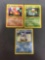 Base Set Unlimited Starter Evolutions 3 Pokemon Card Lot - Charmeleon Wartortle Ivysaur