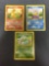 Lot of 3 BASE SET Pokemon Starters - Charmander Squirtle Bulbasaur