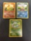 Lot of 3 BASE SET Pokemon Starters - Charmander Squirtle Bulbasaur