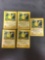 5 Count Lot of PIKACHU JUNGLE Pokemon Cards 60/64 - Red Cheeks Starter - Iconic Art