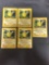 5 Count Lot of PIKACHU JUNGLE Pokemon Cards 60/64 - Red Cheeks Starter - Iconic Art