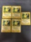 5 Count Lot of PIKACHU JUNGLE Pokemon Cards 60/64 - Red Cheeks Starter - Iconic Art