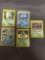 Vintage Lot of 5 Wizards of the Coast WOTC Pokemon Holo Holofoil Trading Cards